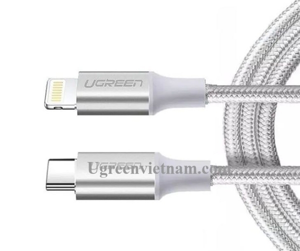 Cáp usb type c ra lightning 2.0 màu trắng