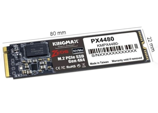 Ổ cứng SSD Kingmax Zeus PX4480 1TB M.2 2280 PCIe NVMe Gen 4x4 (Đọc 5000MB/s - Ghi 2500MB/s) - (KM1TBPX4480)