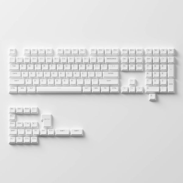 AKKO ASA Shine-Through Keycap set – White (Xuyên LED / ASA profile / 131 nút)