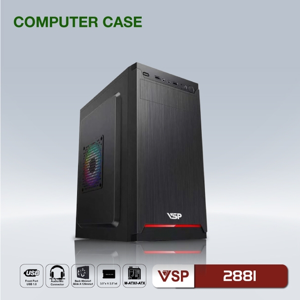 Case VSP 2881 - 2883 (mATX) không FAN