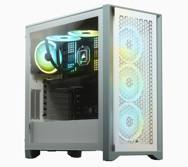 Vỏ máy tính Corsair 4000D Airflow TG White sẵn 2 Fan Led