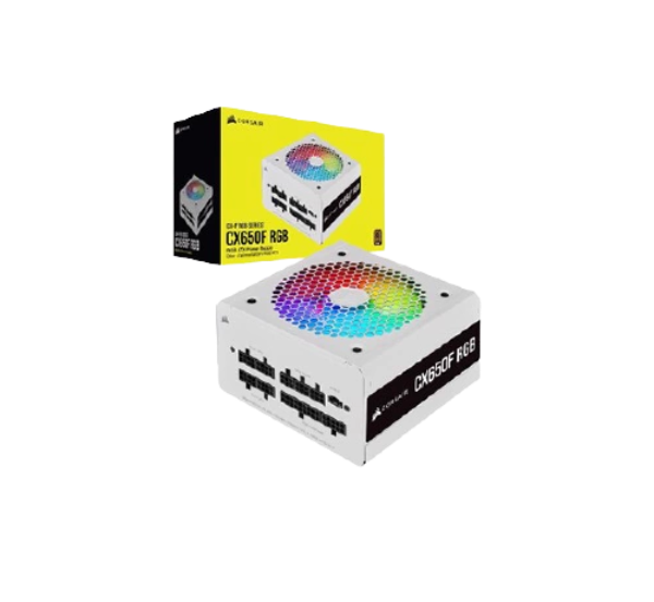 Nguồn Corsair CX650F RGB White 80 Plus Bronze - CP-9020226-NA