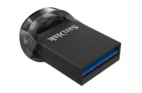 SanDisk Ultra Fit USB 3.1 Flash Drive, CZ430, USB3.1, Black, Plug & Stay 128GB