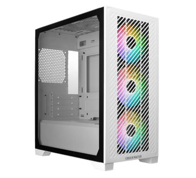 Case CoolerMaster Elite 301 White (Mini Tower, Sẵn 3 fan ARGB, Type C, E301-KGNN-S00)