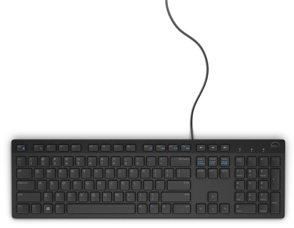 Bàn phím có dây Dell KB216 (USB, phím Chiclet, multimedia, đen) - 70071898