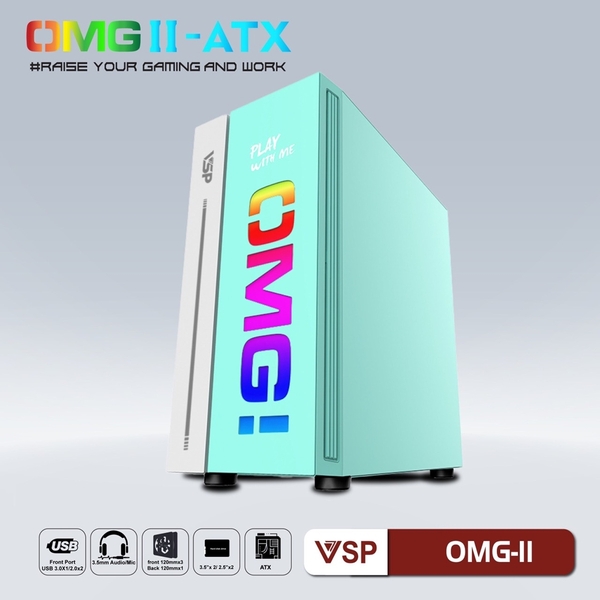 Case OMG-II Xanh không FAN