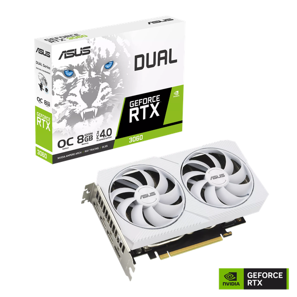 Card màn hình ASUS Dual GeForce RTX 3060 White O8G GDDR6