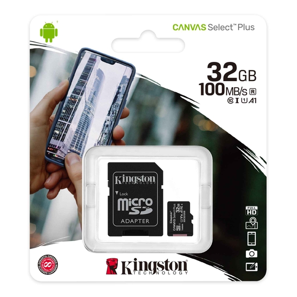 Thẻ Nhớ MicroSDHC Kingston Canvas Select Plus 32GB Class 10 U1 100MB/s SDCS2/32GB