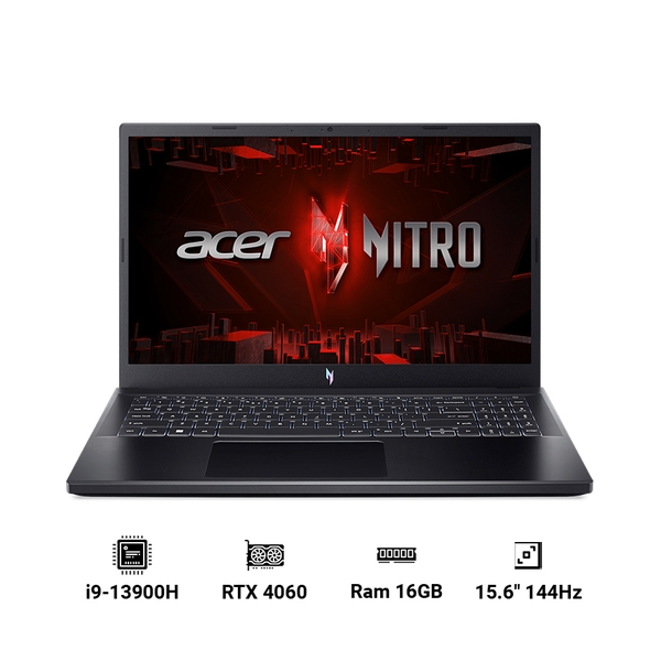 Laptop Gaming Acer Nitro V ANV15-51-91T5 (i9-13900H | 16GB | 512GB | GeForce RTX™ 4060 8GB | 15.6′ FHD 144Hz | Win 11)