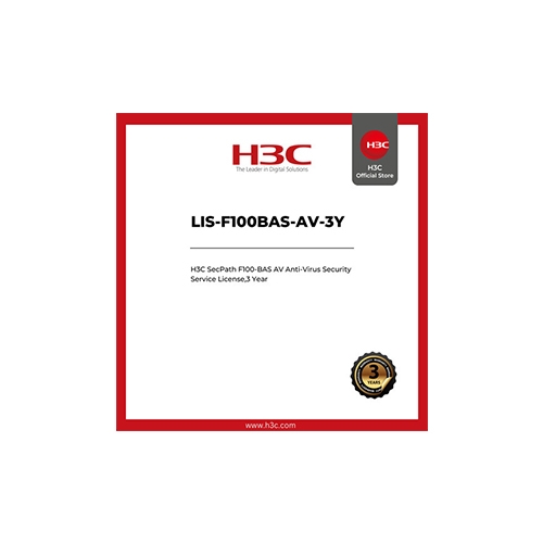 License H3C SecPath F100-BAS LIS-F100BAS-AV-3Y (Anti-Virus, 3 năm)