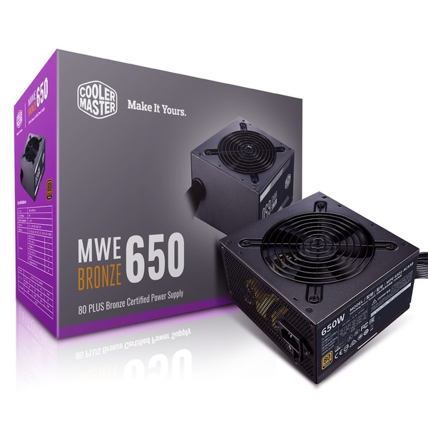 Nguồn máy tính Cooler Master MWE V2 230V 650 650W Bronze (80 Plus Bronze/Màu Đen)