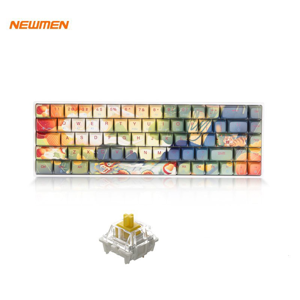 Bàn phím cơ không dây Dual Mode Newmen GM680 Jungle, G-Pro Yellow switch