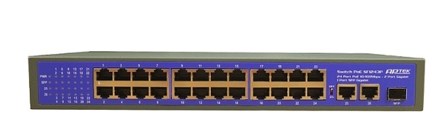 SF1243P - Switch 24 port PoE chuyên dụng cho camera, truyền tín hiệu và nguồn với khoảng cách 250m