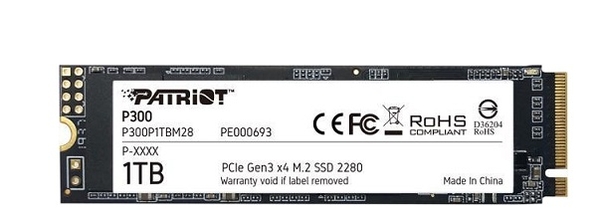 Ổ cứng SSD 1TB PATRIOT M.2 2280 PCIe Gen 3 x 4 P300P1TBM28