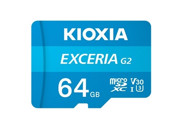 THẺ NHỚ MICROSD KIOXIA-64GB-EXCERIA CL10 UHS-I U3 GHI HÌNH 4K TỐC ĐỘ 100M/S-LMEX2L064GG4