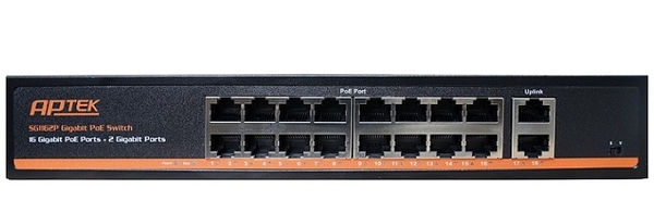 Bộ chuyển mạch PoE Gigabit 16 cổng APTEK SG1162P