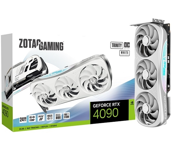 VGA Gaming GeForce RTX 4090 Trinity OC White ZOTAC ZT-D40900Q-10P