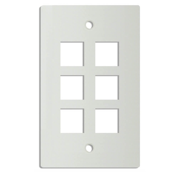 Mặt nạ mạng DINTEK 1303-11023 (6 Port, US Type, 70 × 114mm, trắng)
