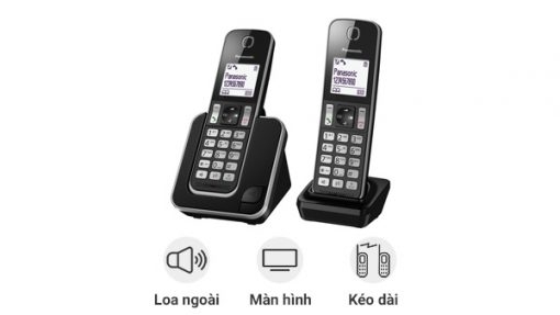 Điện thoại Analog Panasonic KX-TGD312CX hiện số, kéo dài 2 tay