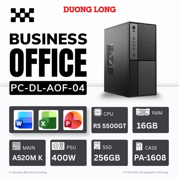 PC Văn Phòng AOF-04 (AMD Ryzen 5, 16GB, 256GB, 400W)