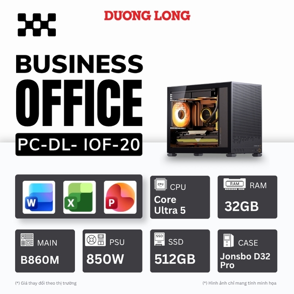 PC Văn Phòng IOF-20 (Intel Core Ultra 5, 32GB, 500GB, 850W)