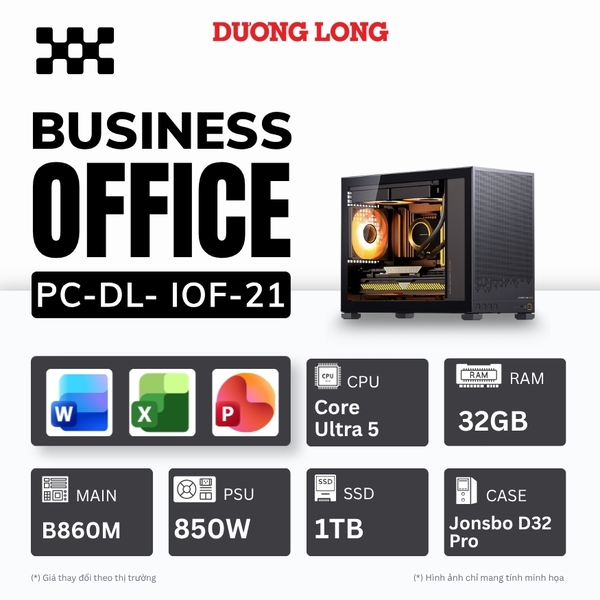 PC Văn Phòng IOF-21 (Intel Core Ultra 5, 32GB, 1TB, 850W)