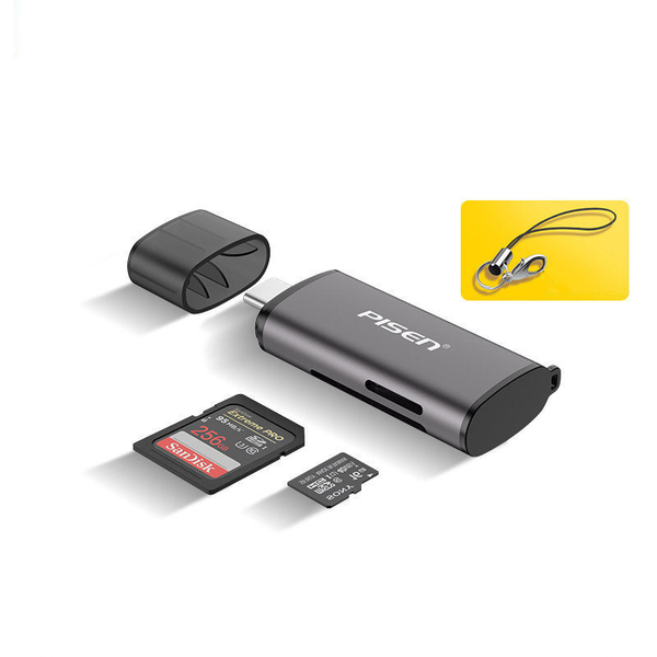 Đọc thẻ Type-C 3.0 2 trong 1 Multi-Drive PISEN TS-E134 SD/ TF
