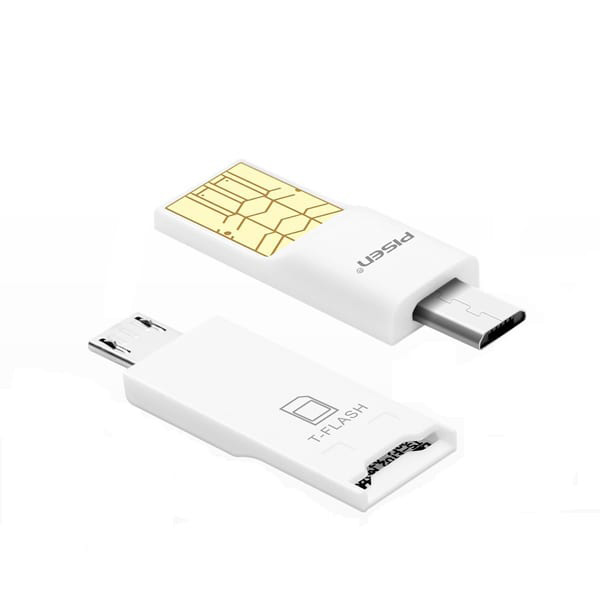 Đọc thẻ 2 trong 1 OTG Micro USB  TF PISEN TS-E102