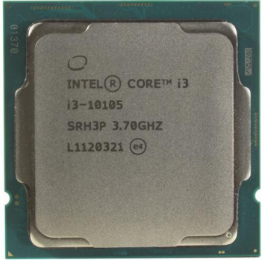 CPU Intel Core i3-10105 Tray (3.7GHz turbo up to 4.4Ghz, 4 nhân 8 luồng, 6MB Cache, 65W)