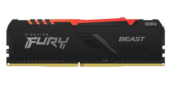 Ram PC Kingston Fury Beast RGB 8GB 3200MHz DDR4 KF432C16BBA/8