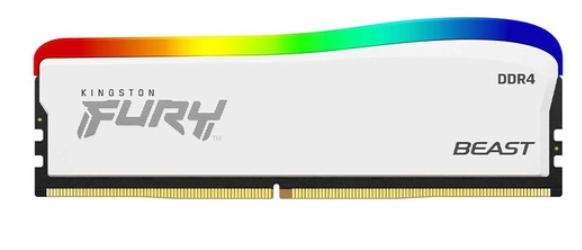 Bộ Nhớ Trong Ram Kingston Fury Beast 8GB 3600 DDR4 RGB White SE (KF36C17BWA/8)