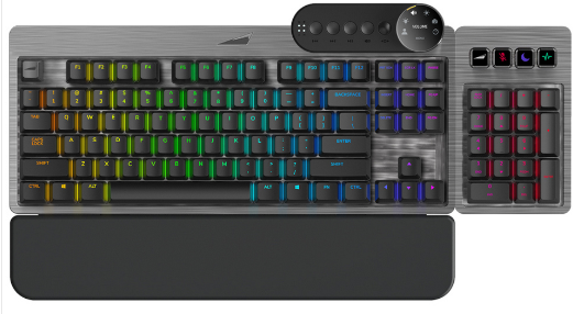 Bàn Phím Cơ Mountain Everest Max (Cherry MX Brown Switch | ABS | LED RGB | Gunmetal Grey)