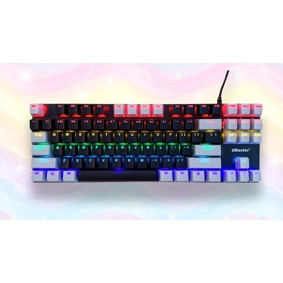 Bàn phím cơ EMaster K87 EKM504BG (87 phím, Blue Switch, RGB, Xám Đen)