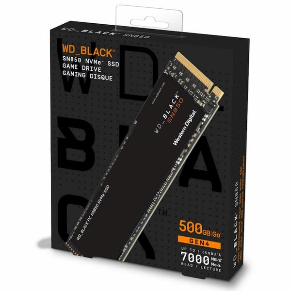 SSD WD Black SN850 PCIe Gen4 x4 NVMe M.2 500GB WDS500G1X0E