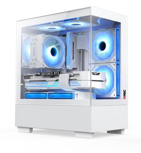 Vỏ Case MAGIC MIX TOWER White (MATX/Mid Tower/Màu Trắng) sẵn 3 Fan