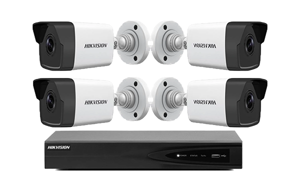 Combo 4 Camera IP Hikvision DS-2CD1023G0E-I(L) + Đầu ghi hình HIKVISION
