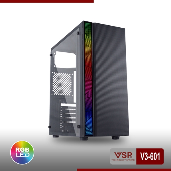 Case VSP V3-601 Đen (Chuẩn ATX) không FAN