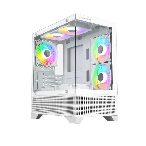 VỎ CASE MÁY TÍNH CENTAUR CENTAUR METAL WHITE (M-ATX| MID TOWER| TRẮNG) sẵn 3 Fan
