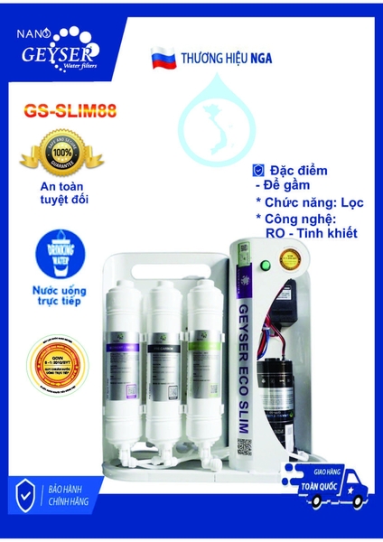 Máy Lọc Nước Nano Geyser GS-Slim88