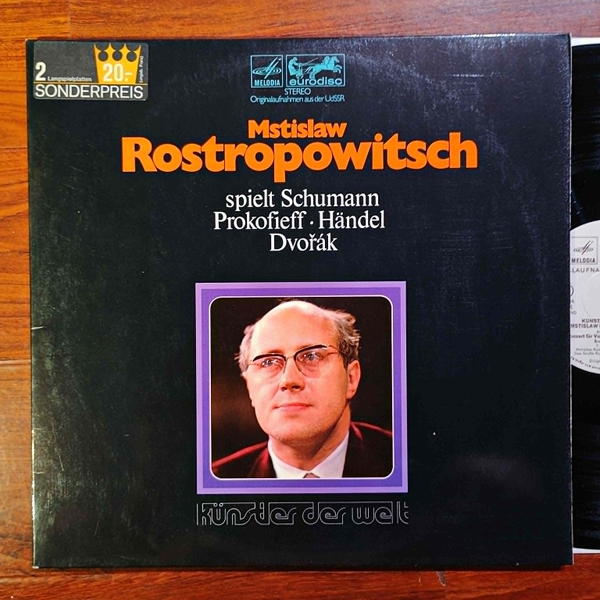 Mstislav Rostropovich plays Schumann, Prokofiev, Handel, Dvořák