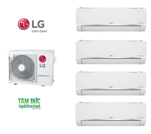 Hệ thống máy lạnh Multi Split LG 4.0HP + 04 dàn lạnh treo tường 1.0HP