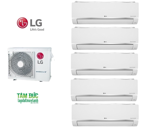 Hệ thống máy lạnh Multi Split LG 5.0HP + 05 dàn lạnh treo tường 1.0HP