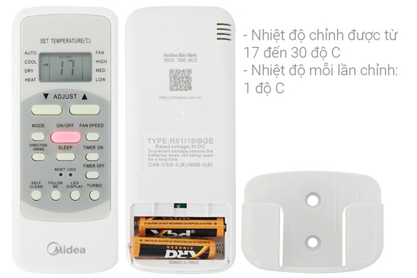 Máy lạnh treo tường Midea MSAFII-24CRN8 (2.5HP) - Non Inverter