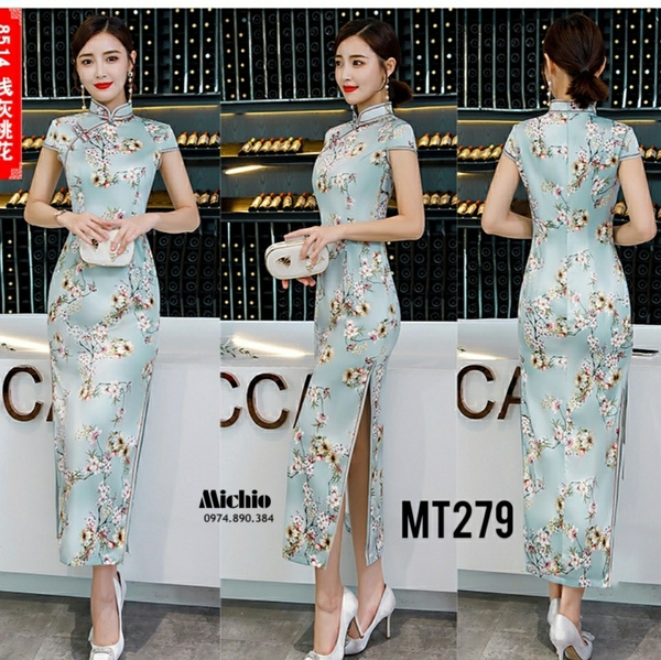 Sườn Xám Thượng Hải Dáng Dài - Mã Số Mt279 Sườn Xám Minh Chiến