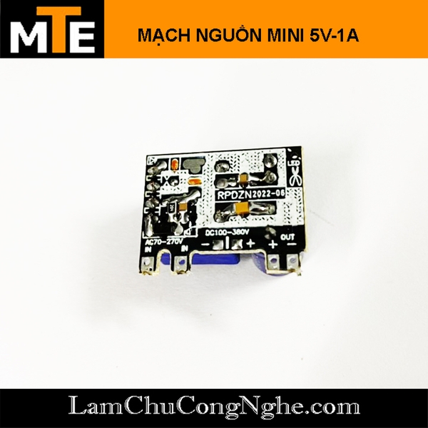 Mạch nguồn siêu mini 220V - 5V 1A 1 hàng chân - Module nguồn hạ áp cực ...