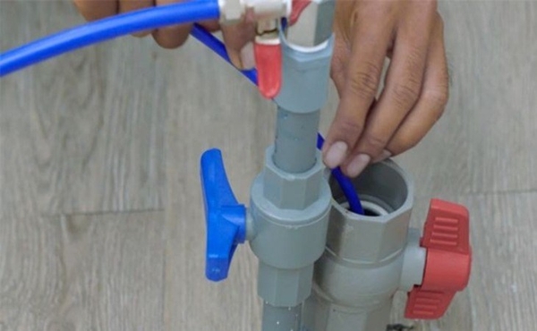 Bố trí đường nước thải và kiểm tra hoạt động