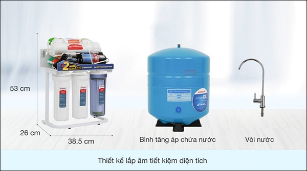 Kích thước máy lọc nước âm tủ