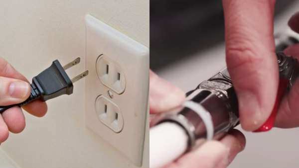 Ngắt nguồn điện và khóa van cấp nước