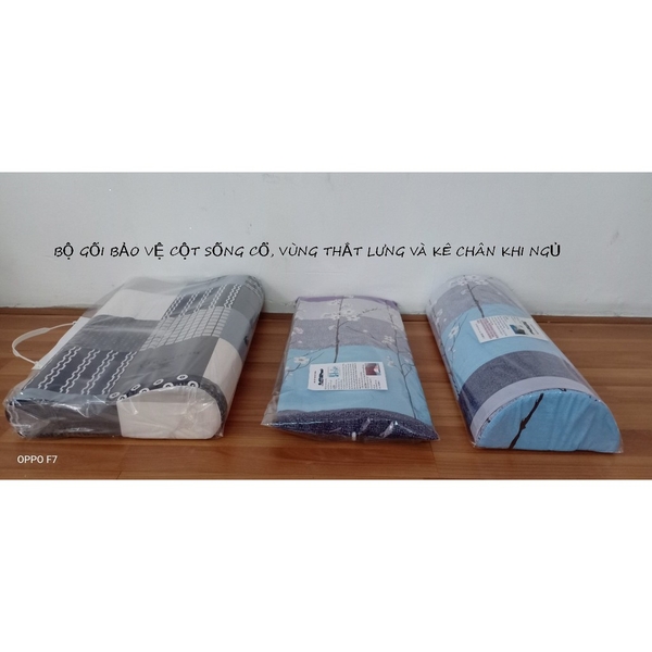 Bộ gối bảo vệ cột sống cổ,kê thắt lưng, kê chân khi ngủ