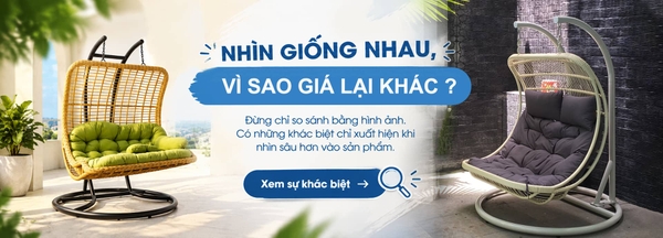 Xích Đu Nhựa Giả Mây Giá Khác Nhau Vì Sao?
